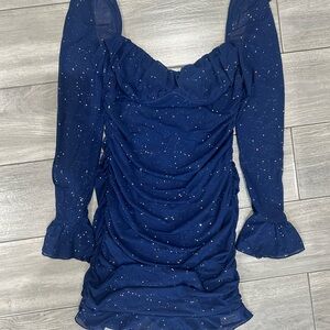 Women’s Long Sleeve Sequins Bodycon Mini Dress